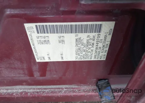 2011 Nissan Altima 3.5 Sr из США, поврежденный, VIN 1N4BL2AP5BN449709